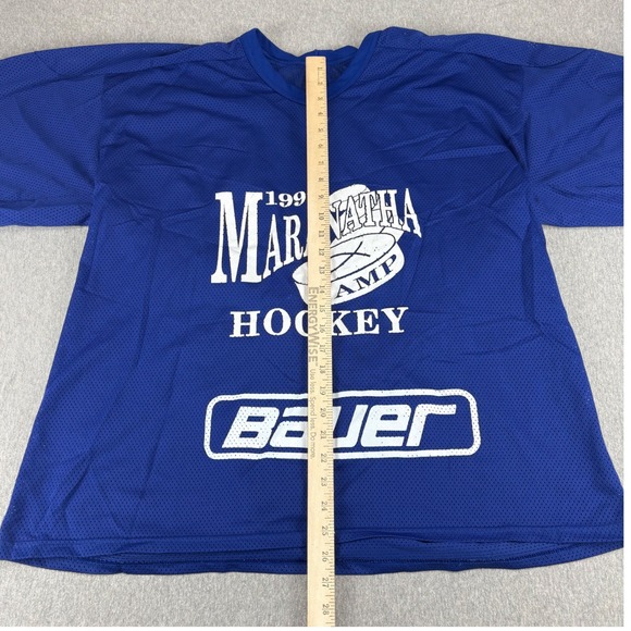 Vintage 1997 Hockey Jersey Mens XL Maranatha Camp Bauer Blue XL 90's #93 - Picture 6 of 16
